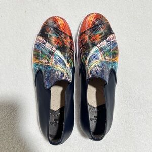 Robert Graham Colorful Abstract Slip-On Shoes